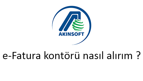 e-Fatura Kontör Satın Alma İşlemi
